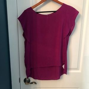 Velvet by Graham and Spencer flutter sleeve blouse